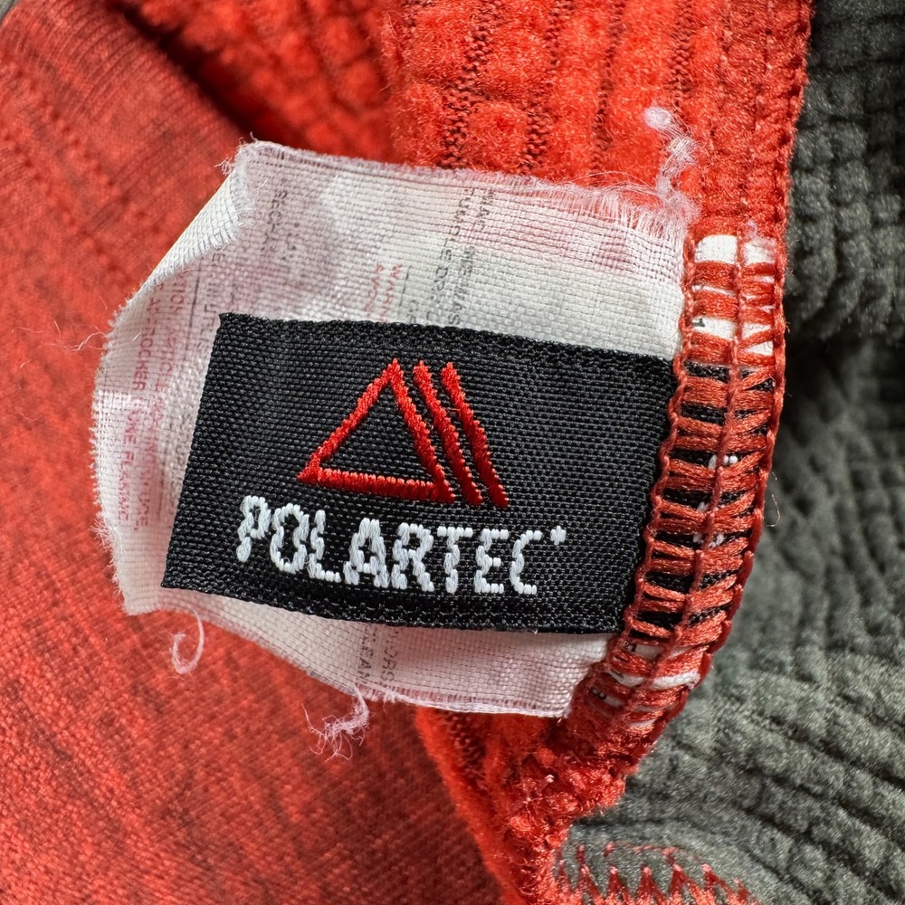 Vintage Patagonia Mens Large R1 Flash Pullover Red Grid Fleece Half Zip USA 2002 - Picture 5 of 10